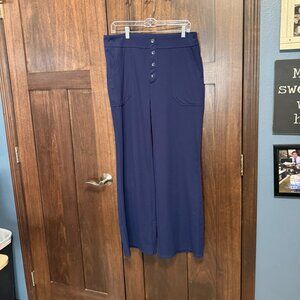 Womens XL Navy Blue Slip-On Dress Pants